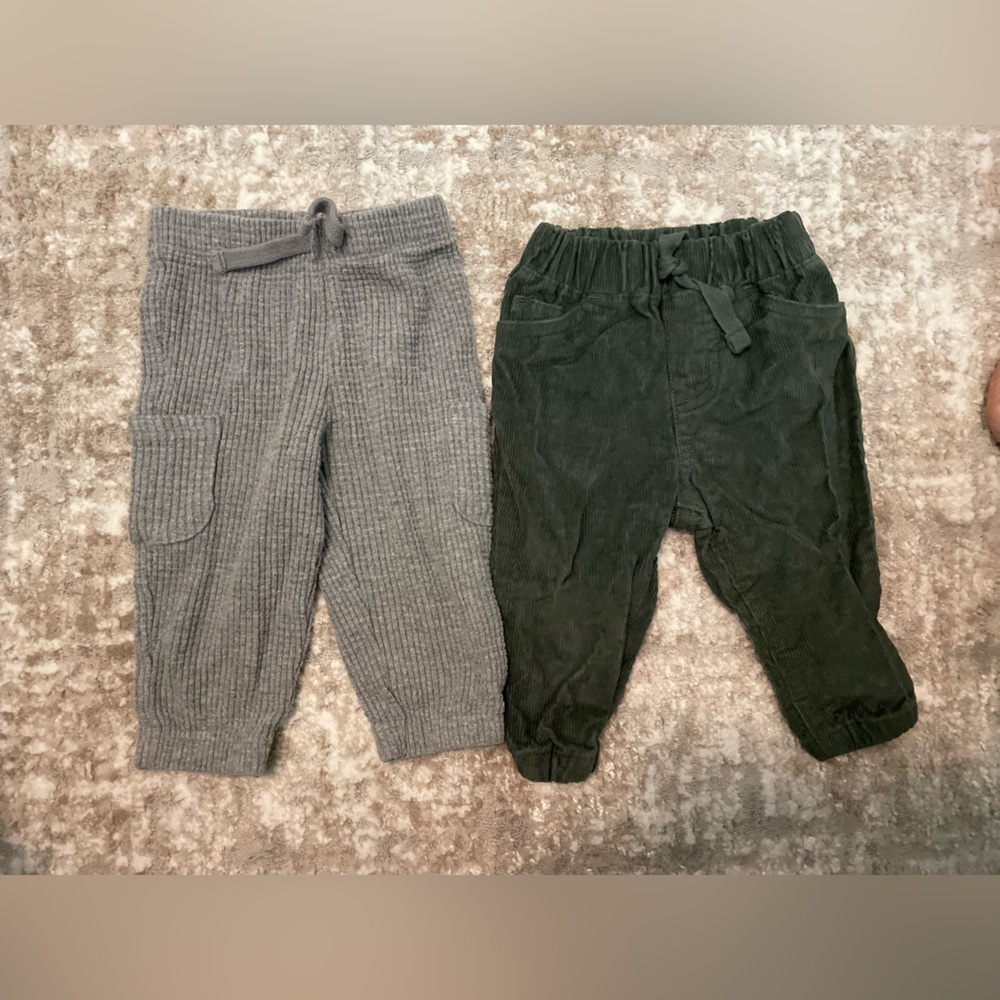 Carter's Gray and Green Kids Casual Bottoms size 6M